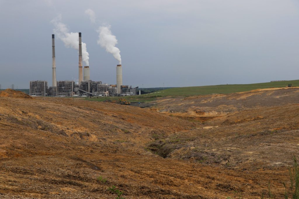 White plumes billow out of Duke Energy’s Roxboro Plant in North Carolina.