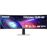 SAMSUNG 49' Odyssey G93SC Series OLED Curved Gaming Monitor, 240Hz, 0.03ms, Dual QHD, DisplayHDR True Black 400, FreeSync Premium Pro, Height Adjustable Stand, LS49CG932SNXZA, 2023