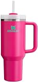 Stanley Quencher H2.0 FlowState Stainless Steel Vacuum Insulated Tumbler with Lid and Straw for Water, Iced Tea or Coffee, Smoothie and More, Passion Pink, 40 oz